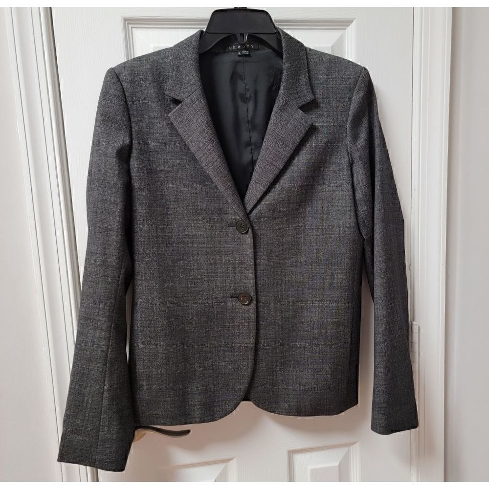 Theory Wool Classic Single Breasted Blazer 10
